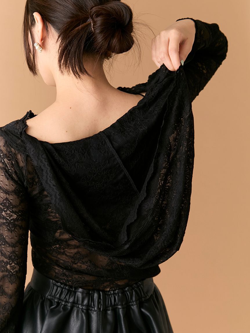 LILY BROWN「レースフーディートップス」|Tシャツ・カットソー|