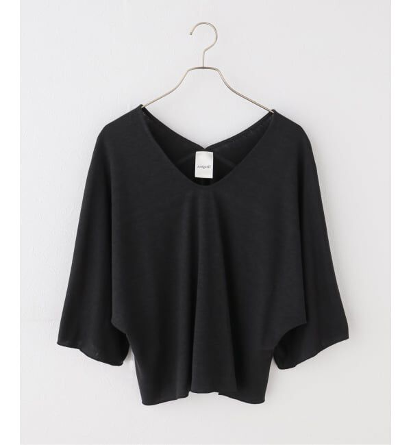 IENA「Raspail/ラスパイユ Texture T-Shirt Tシャツ RB-283」|Tシャツ・カットソー|ブラック