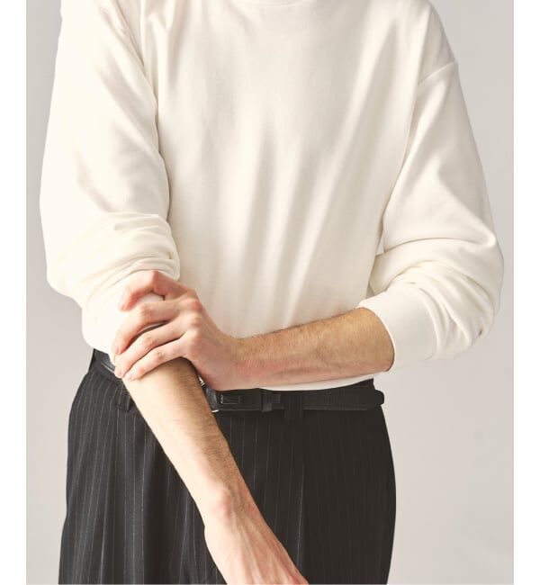 417 EDIFICE「【Hanes&times;417 EDIFICE】別注 CLEAR CUT COTTON SMOOTH MOCK NECK（MODERN FIT）」|Tシャツ・カットソー|