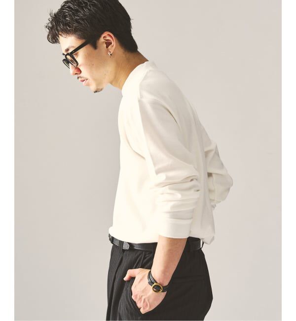417 EDIFICE「【Hanes&times;417 EDIFICE】別注 CLEAR CUT COTTON SMOOTH MOCK NECK（MODERN FIT）」|Tシャツ・カットソー|