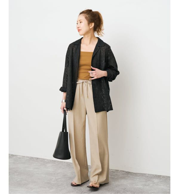 Spick and Span「エアリーレースオープンカラーシャツ」|シャツ・ブラウス|