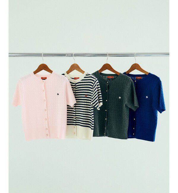 VIS「【POLO BCS】VIS別注クルーネックカーデ」|カーディガン|