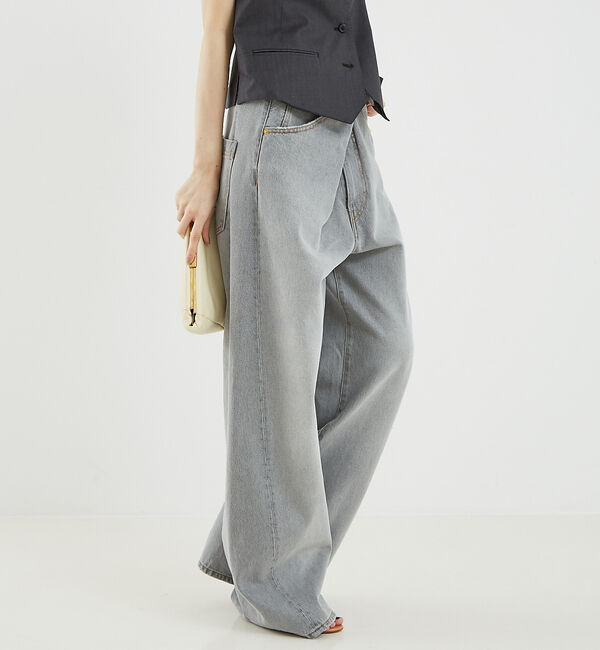The Store by C' 「【DARKPARK】INES FOLD OVER DENIM ASIAN FIT」|デニム|グレー