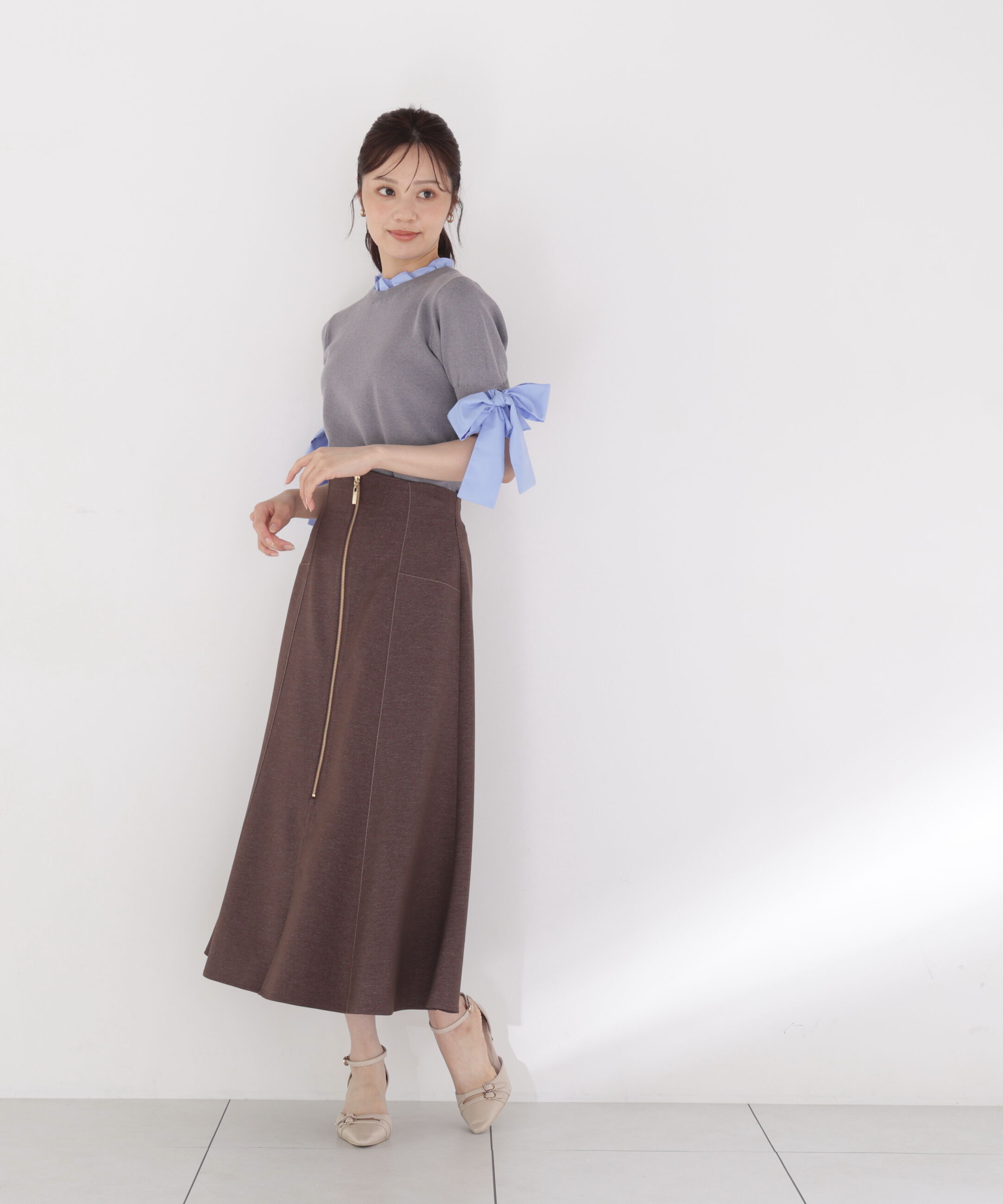 PROPORTION BODY DRESSING「＜中川紅葉さん着用＞フロントジップマーメードスカート」|スカート|