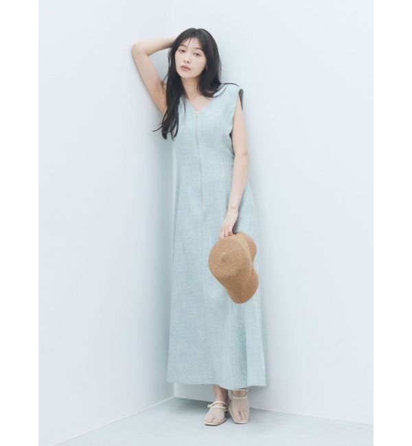 LAGUNAMOON「フロントZIPミックスカラーワンピース」|ワンピース|