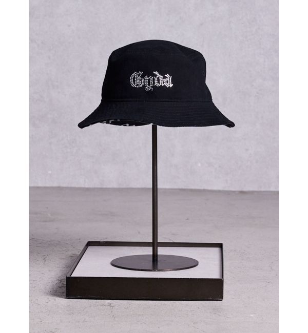 GYDA「GG PATTERNリバーシブルバケットHAT」|ハット|ブラック