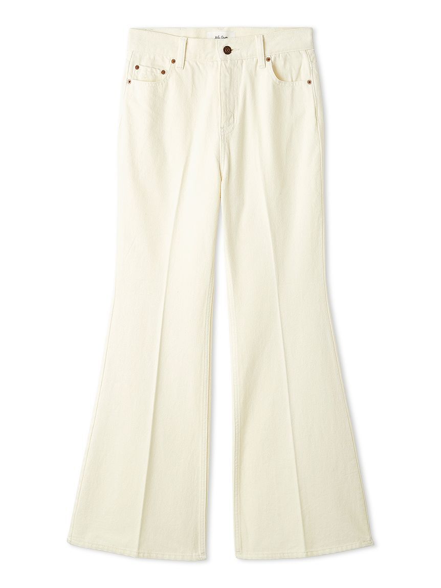 Mila Owen「【MILA PANTS】フレアデニムパンツ」|デニム|WHT