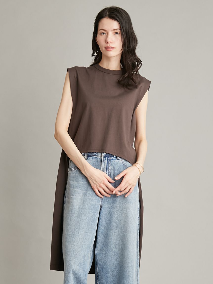 Mila Owen「【接触冷感】ノースリテールトップス」|Tシャツ・カットソー|