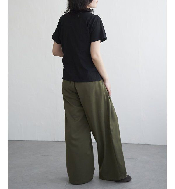 VENCE share style「天竺フラワー刺繍コンパクトTシャツ」|Tシャツ・カットソー|