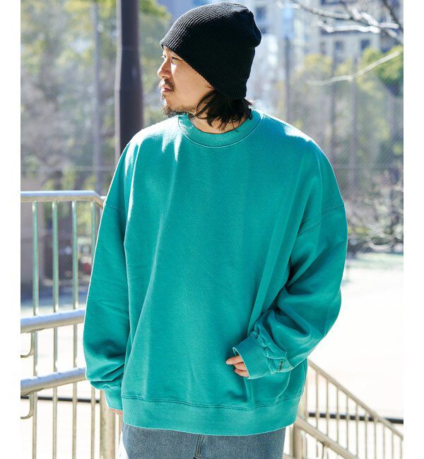 VENCE share style「【Goodwear】製品染めBIGトレーナー」|スウェット・ジャージ|グリーン