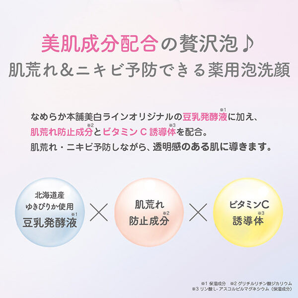  「なめらか本舗 薬用泡洗顔 本体」|洗顔料|