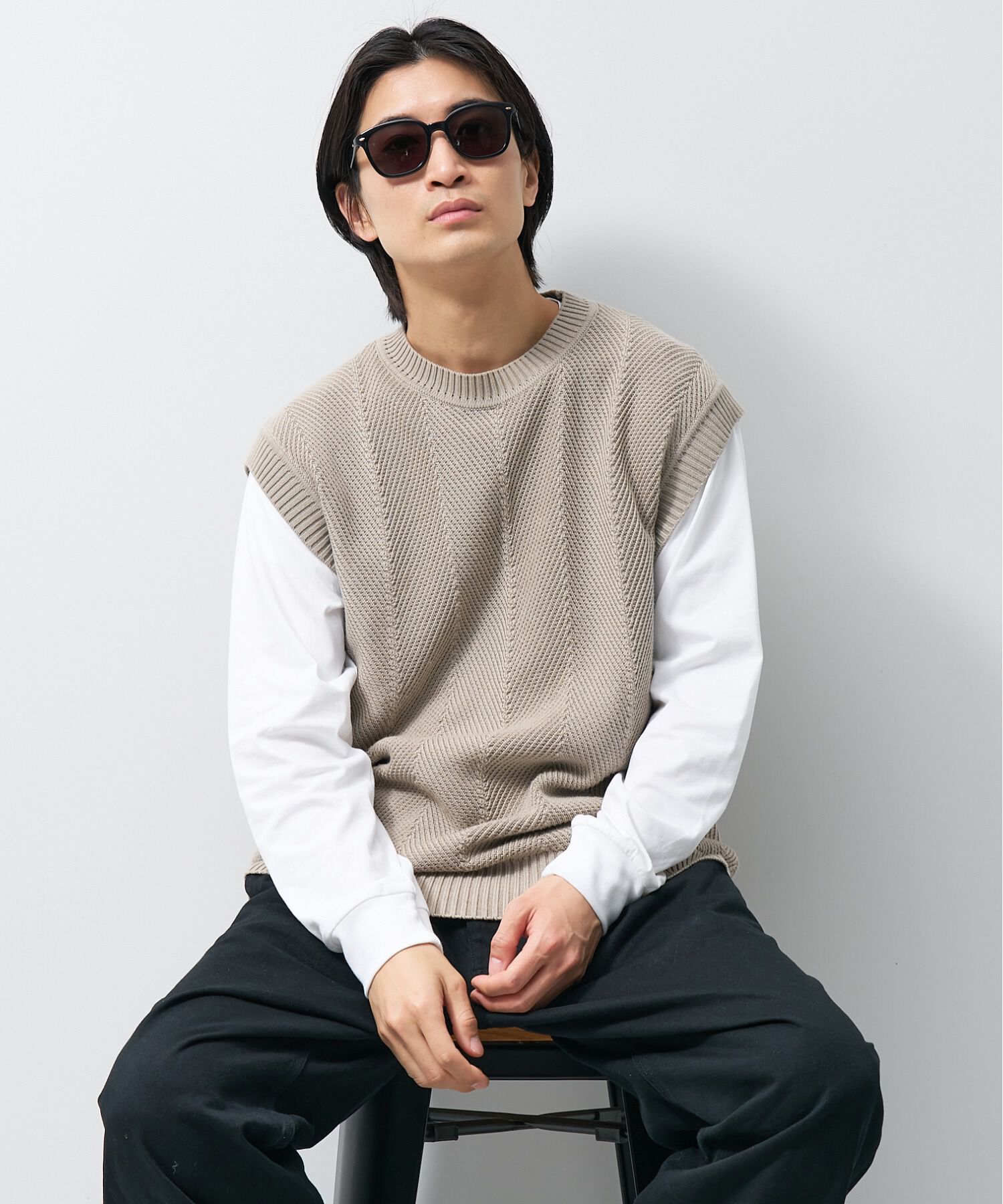  「ウェリントン型 サングラス｜黒縁フレーム｜べっ甲フレーム｜紫外線対策｜Zoff｜SUNGLASSES」|サングラス|
