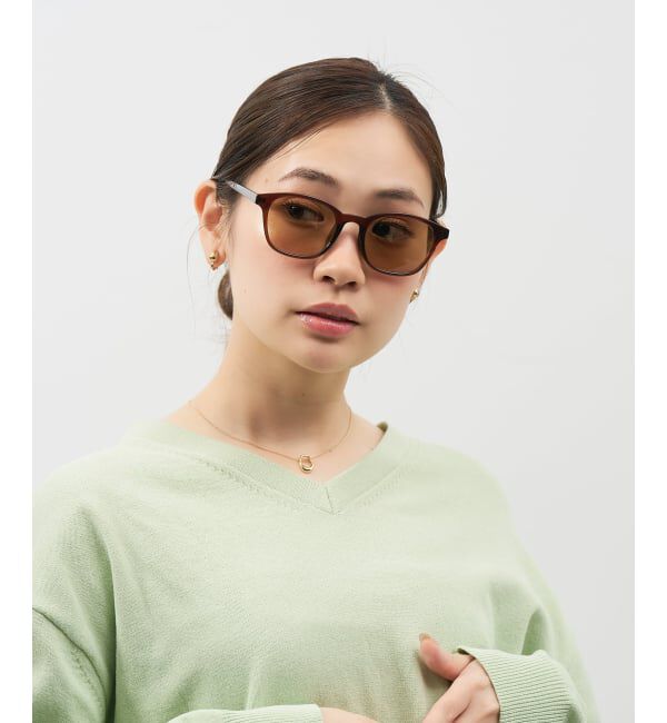  「SUNCUTGlasses/UV100%CUT ウェリントン型 サングラス | カラーレンズ 太縁フレーム  紫外線対策 UVカット」|サングラス|ブラウン