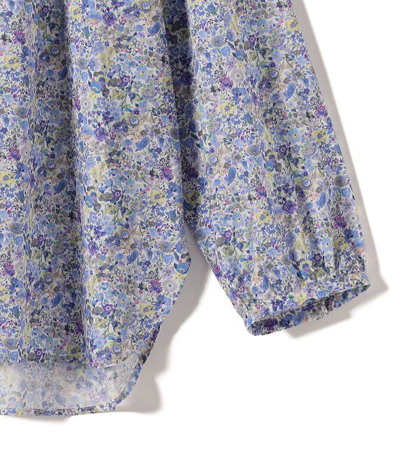 SHIPS for women「SHIPS Primary Navy Label:〈手洗い可能〉LIBERTY ギャザー ブラウス」|シャツ・ブラウス|