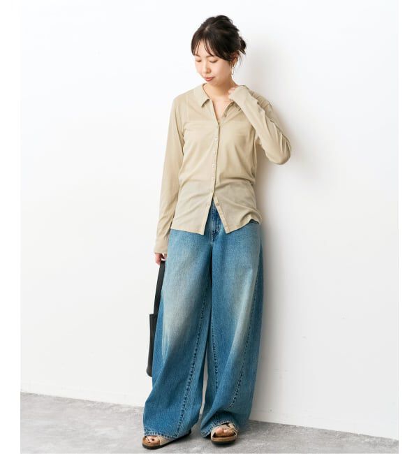 Spick and Span「《接触冷感》シアーシャツカットソー」|Tシャツ・カットソー|