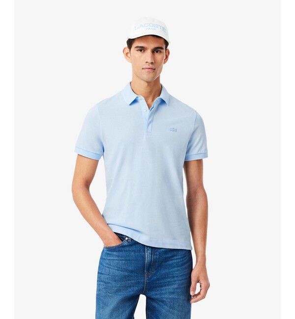LACOSTE「『Le Paris Polo』レギュラーフィット　パリポロ 比翼ポロシャツ」|ポロシャツ|ライトブルー