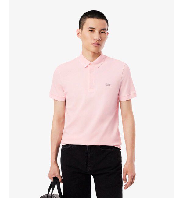 LACOSTE「『Le Paris Polo』レギュラーフィット　パリポロ 比翼ポロシャツ」|ポロシャツ|ライトピンク
