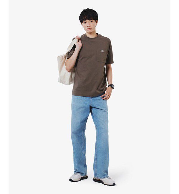 LACOSTE「アウトラインクロックポケット半袖Tシャツ」|Tシャツ・カットソー|