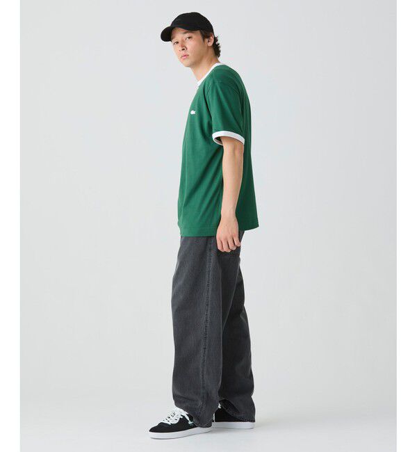 LACOSTE「【オンライン限定】LACOSTE ワンポイントロゴ リンガーTシャツ」|Tシャツ・カットソー|