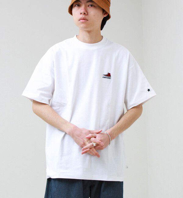 GLOSTER「【CONVERSE】ワンポイント シューズ刺繍Tシャツ」|Tシャツ・カットソー|