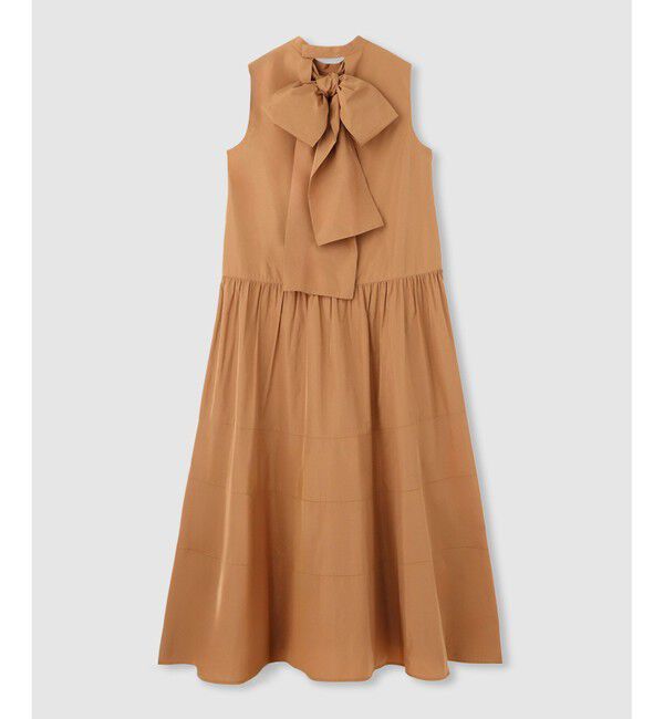 LOULOU WILLOUGHBY「【LOULOU WILLOUGHBY】バックリボンタフタワンピース」|ワンピース|