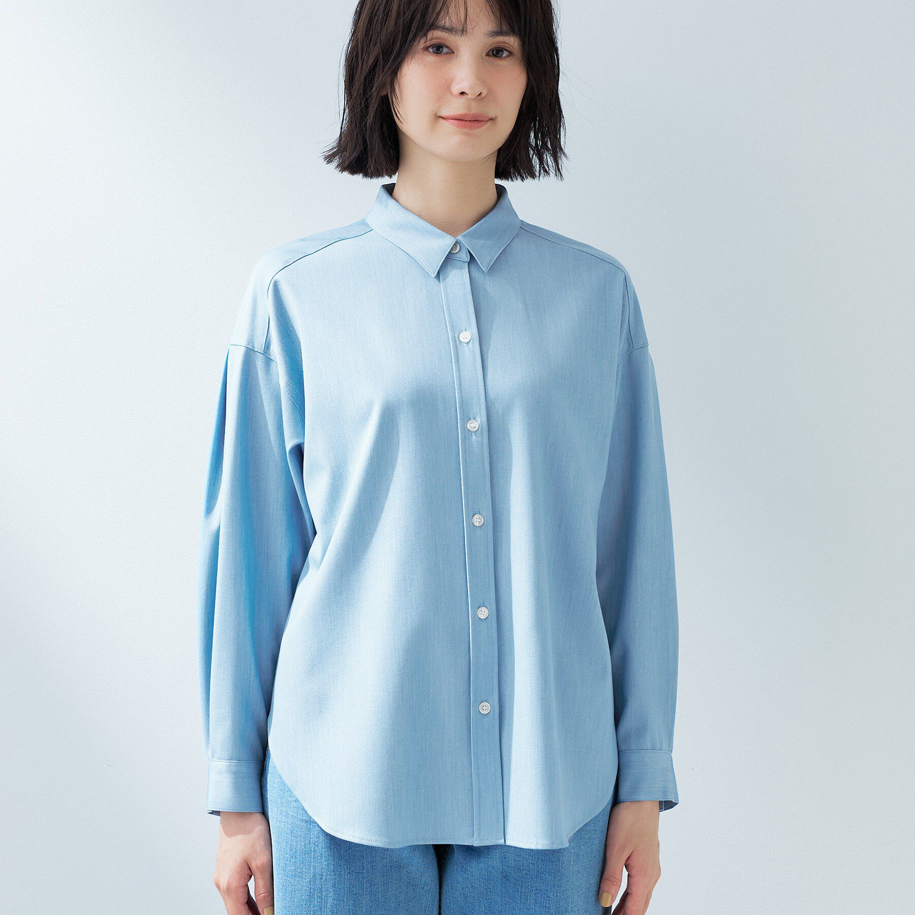 洗える】デニムライクシャツ（INDIVI）｜ルミネのファッション通販