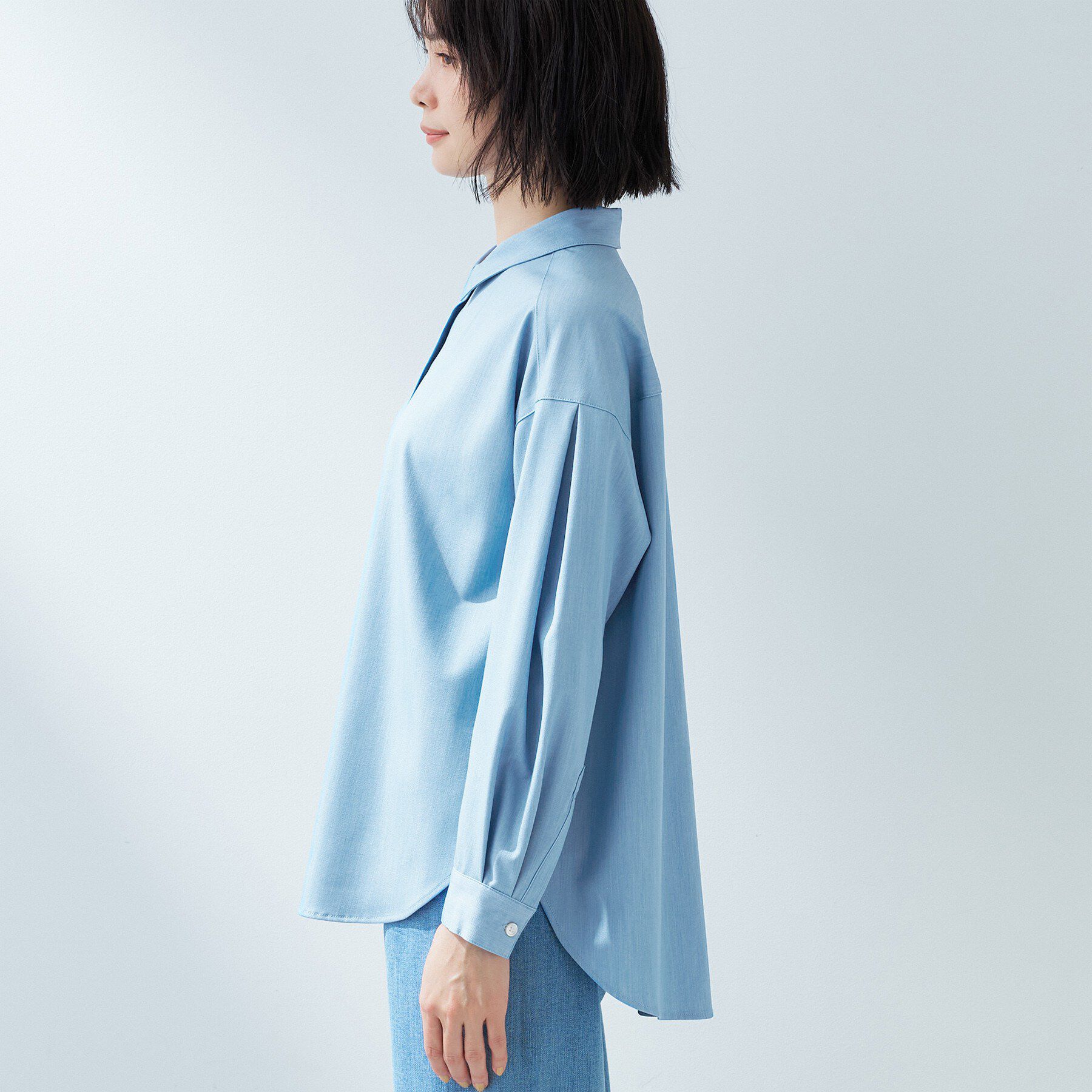 洗える】デニムライクシャツ（INDIVI）｜ルミネのファッション通販
