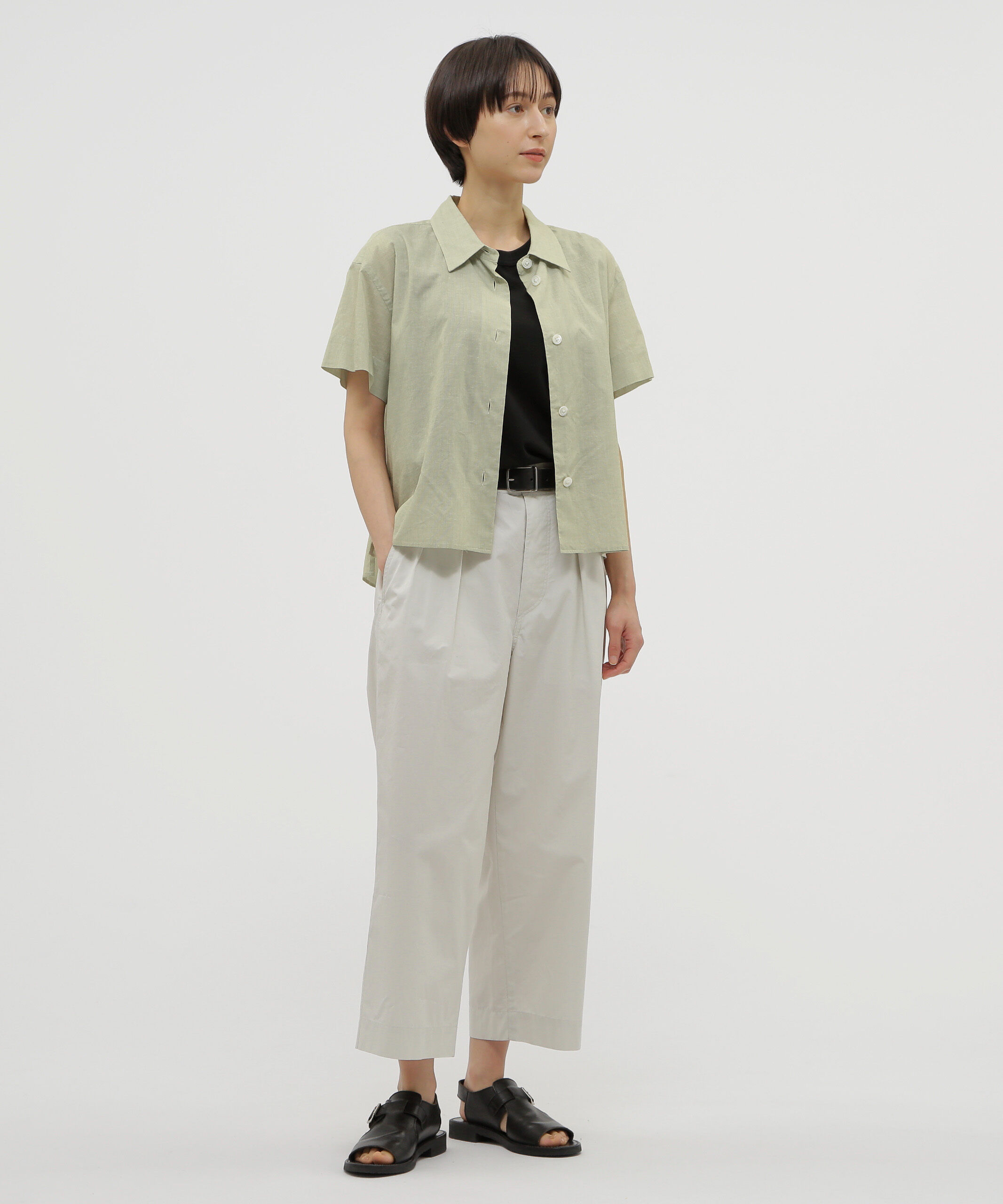  「HAIRLINE STRIPE COTTON LINEN SHIRT」|シャツ・ブラウス|