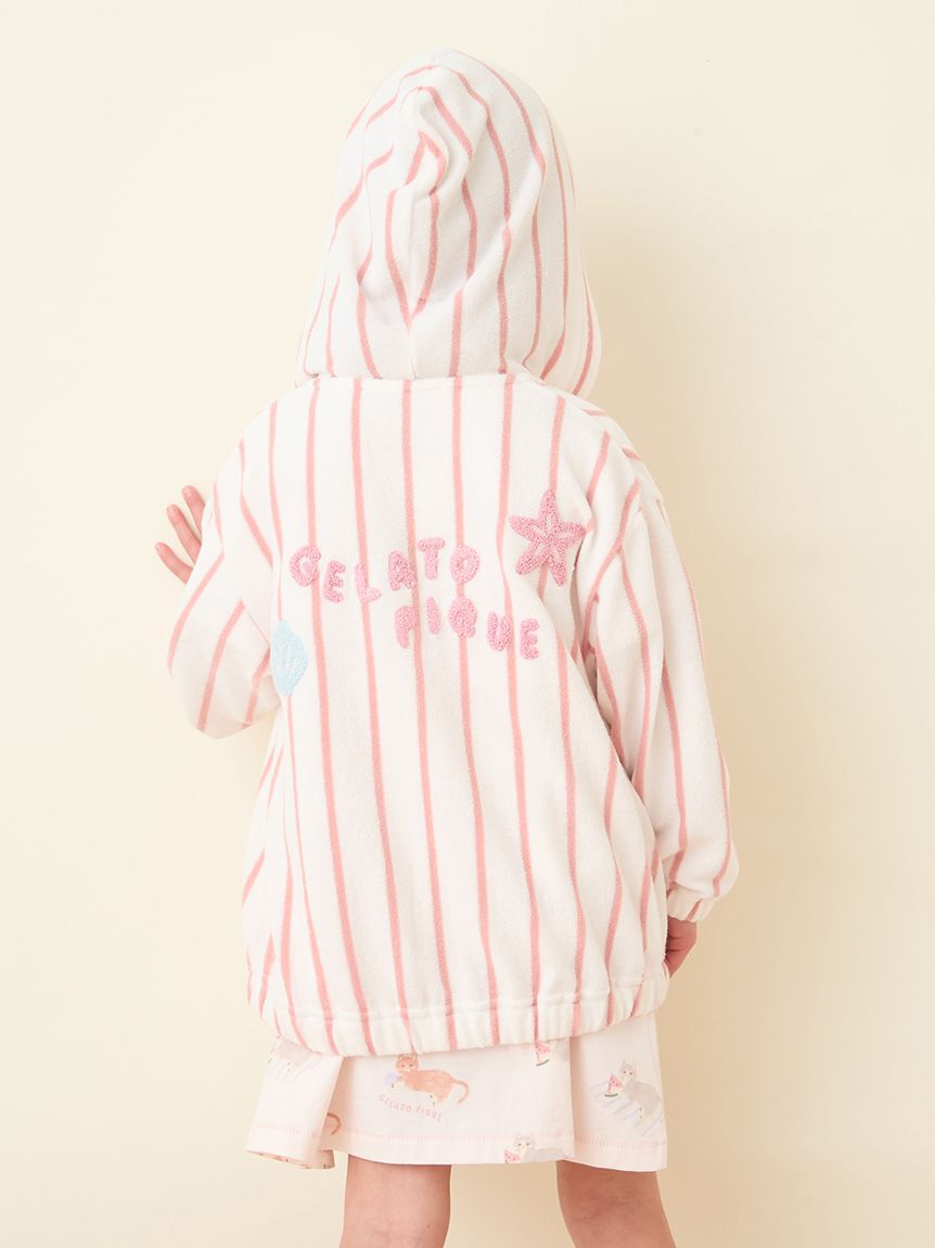 GELATO PIQUE KIDS & BABY「【KIDS】【UVカット】ストライプパイルパーカ」|パーカー|