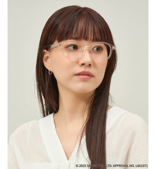  「Zoff｜はぴだんぶい 【タキシードサム モデル】メガネ｜伊達・度付きメガネ｜グッズ   レンズ交換券付」|メガネ|ピンク