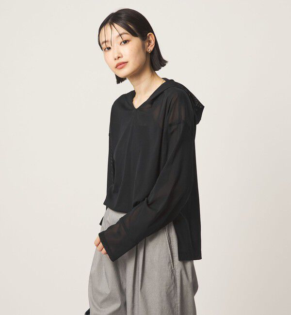 UNITED ARROWS green label relaxing「シアー フーディー プルオーバー カットソー」|Tシャツ・カットソー|