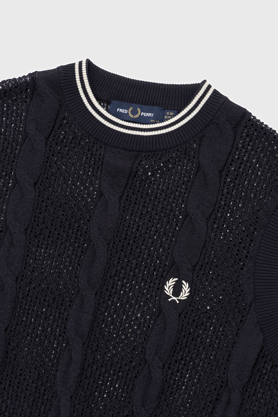 FRED PERRY 「Mesh Cable Knit Tank／メッシュケーブルニットタンクトップ」|その他|