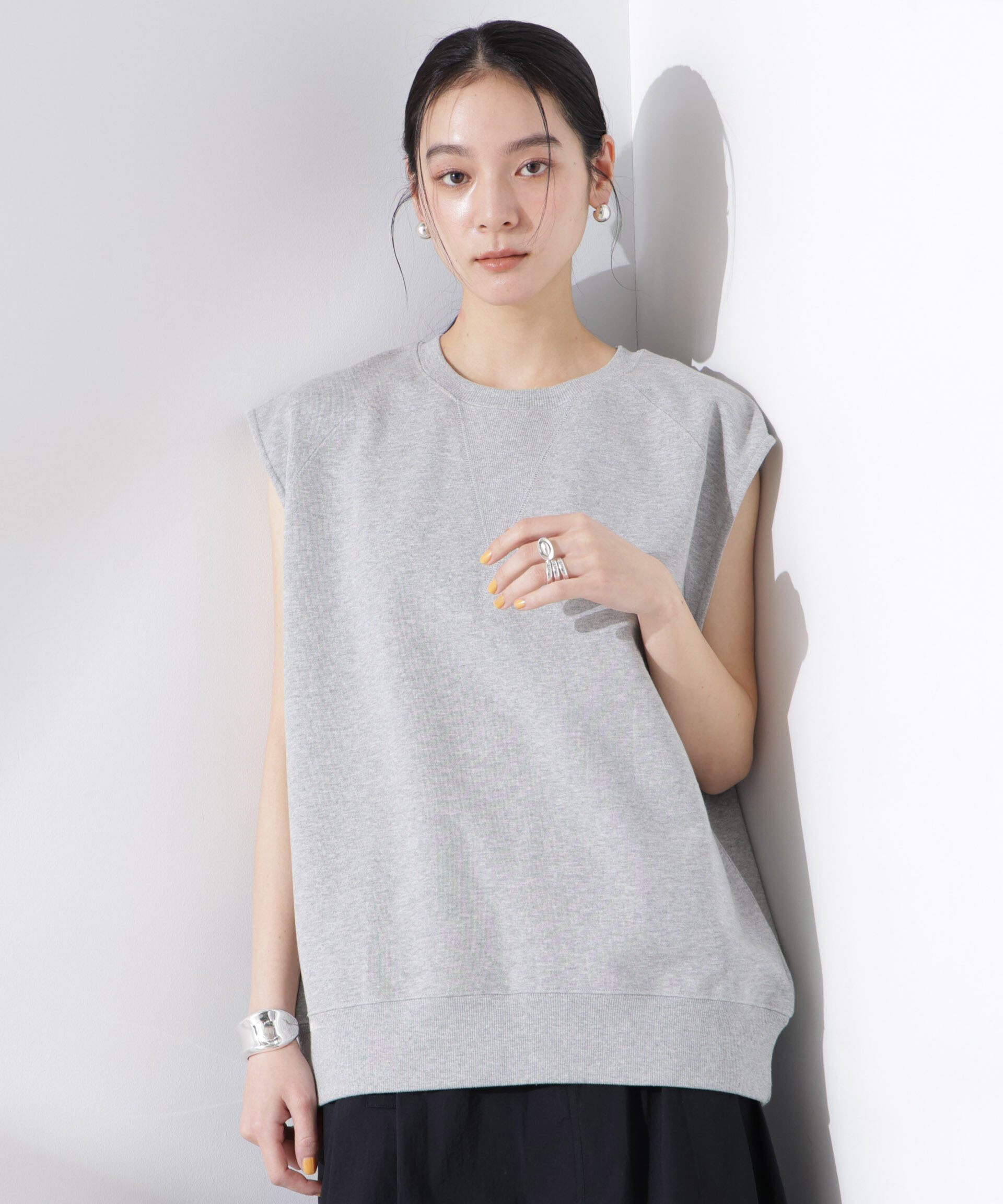NANO universe「ノースリーブスウェットトップス」|Tシャツ・カットソー|