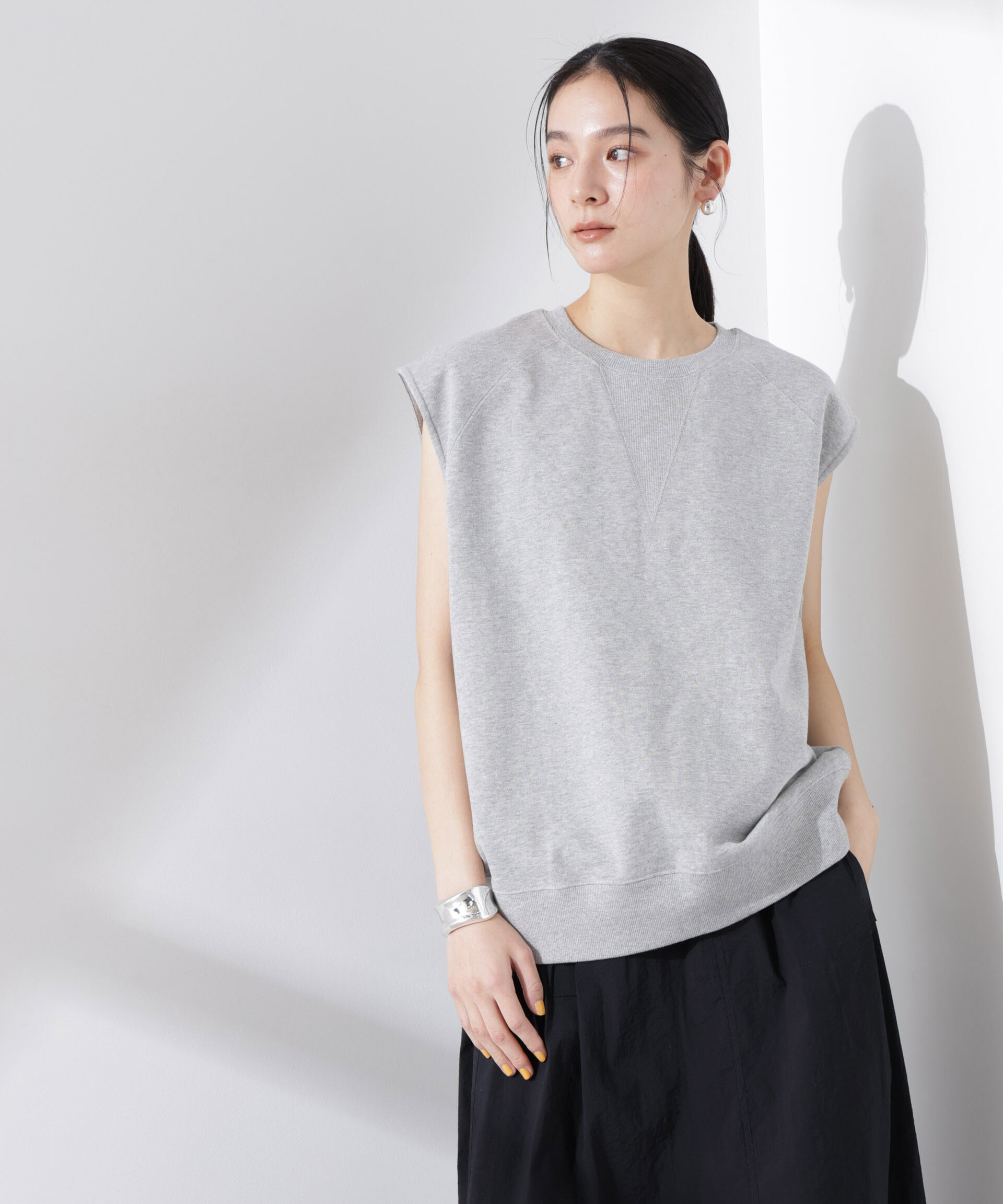NANO universe「ノースリーブスウェットトップス」|Tシャツ・カットソー|