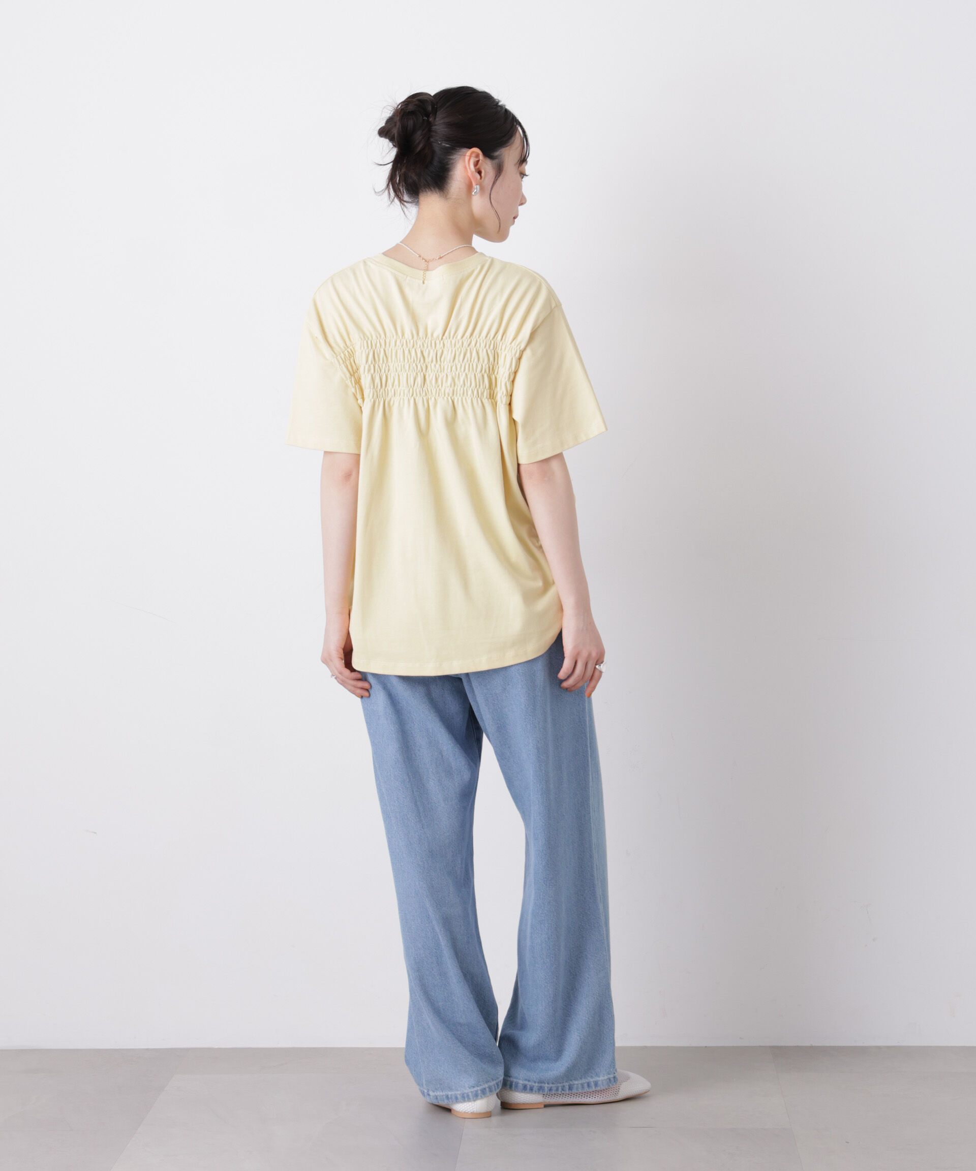 nano･universe「近赤外線&UVカット・吸水速乾機能 バックギャザートップス」|Tシャツ・カットソー|