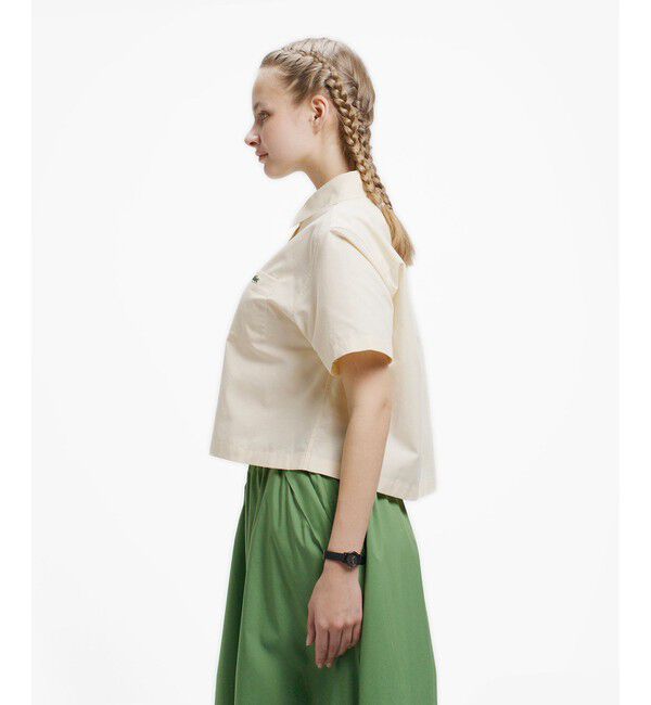 LACOSTE「ドライタッチ クロップ ハーフスリーブシャツ」|シャツ・ブラウス|