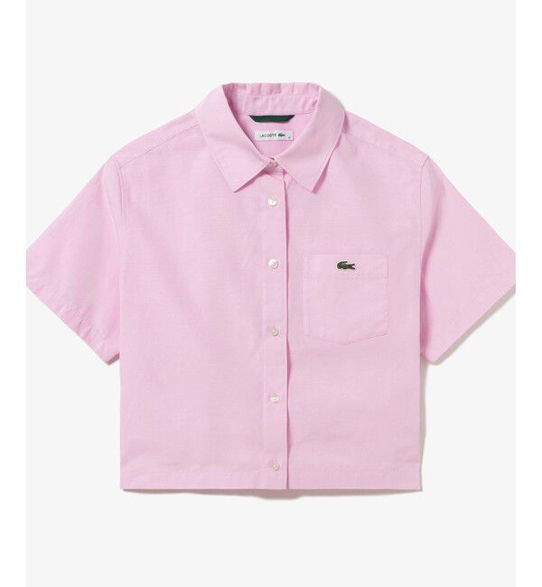 LACOSTE「ドライタッチ クロップ ハーフスリーブシャツ」|シャツ・ブラウス|