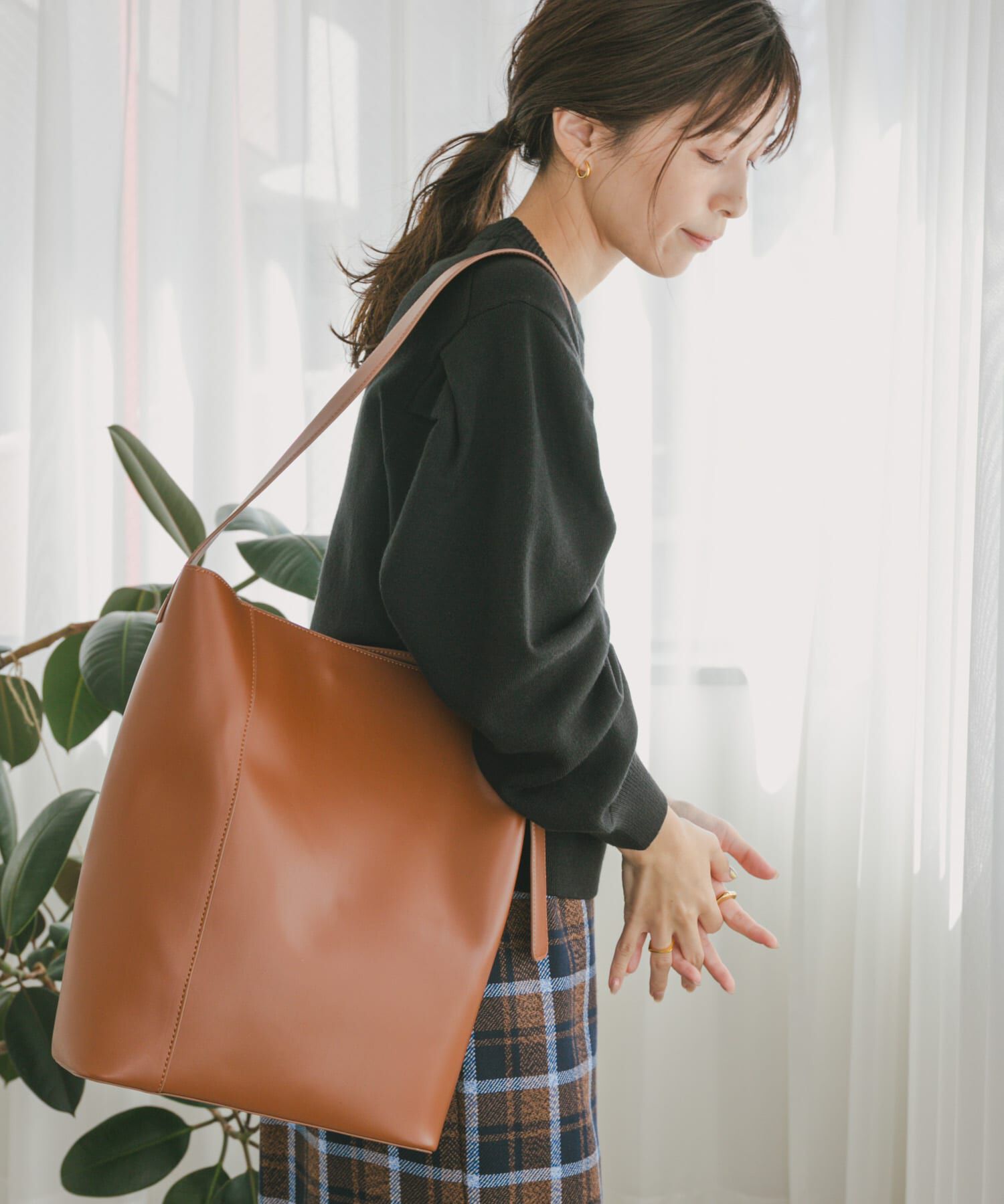 URBAN RESEARCH DOORS「『UR TECH 200日ニット』ショルダータックプルオーバー」|ニット・セーター|