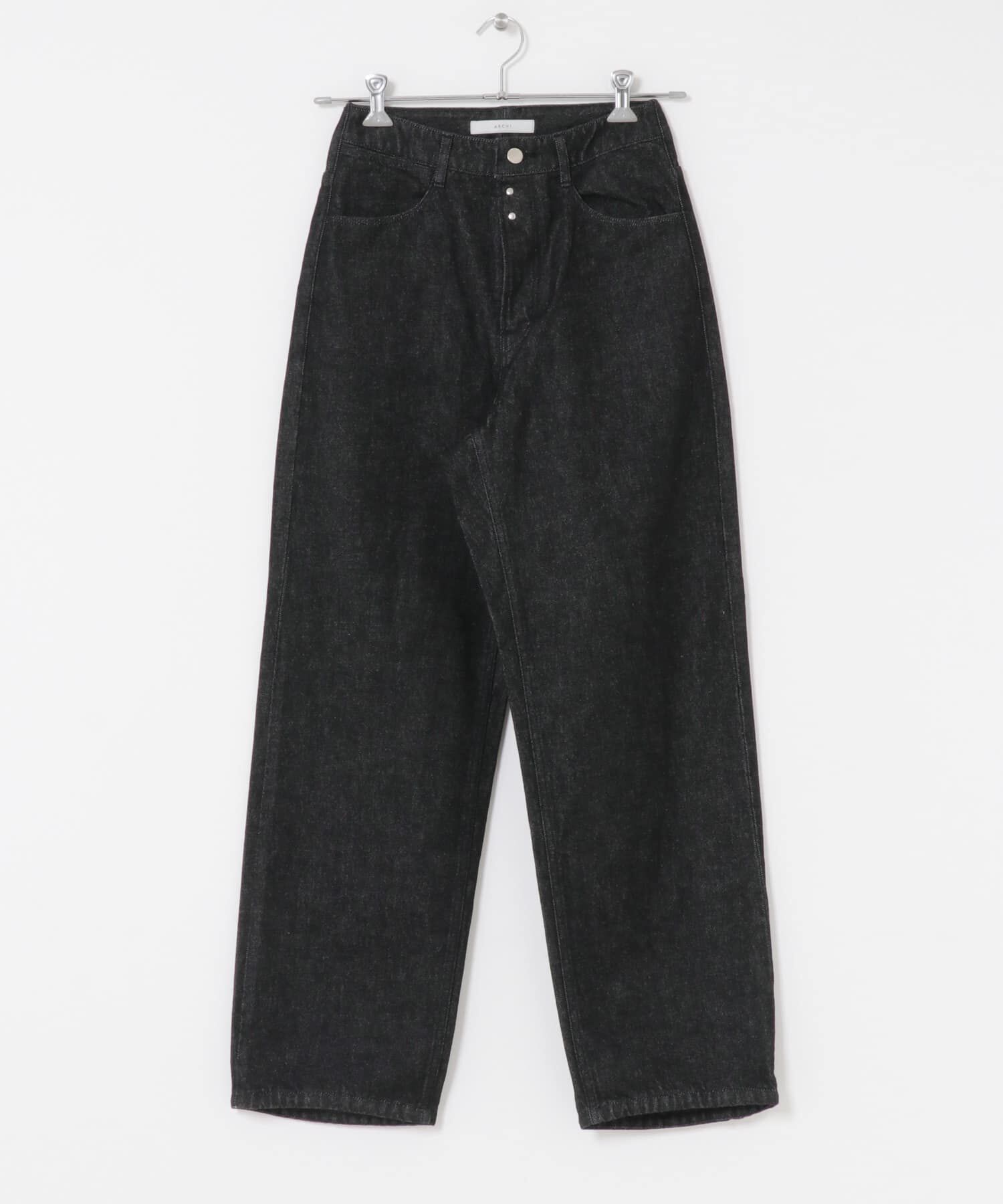 URBAN RESEARCH DOORS「ARCHI　14OZ DENIM WIDE PANTS」|デニム|ブラック