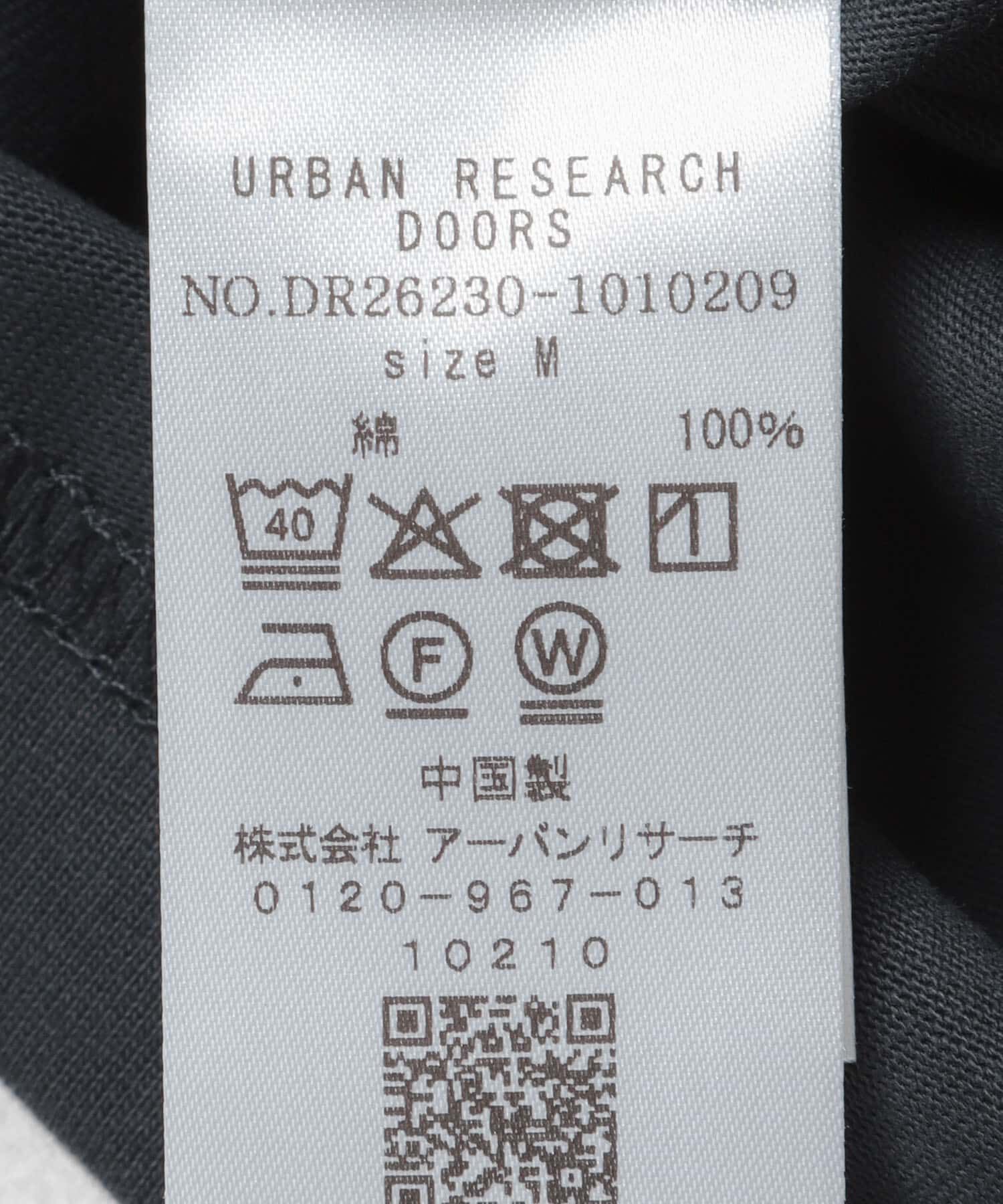 URBAN RESEARCH DOORS「SHAPE BACK クルーネック Tシャツ」|Tシャツ・カットソー|