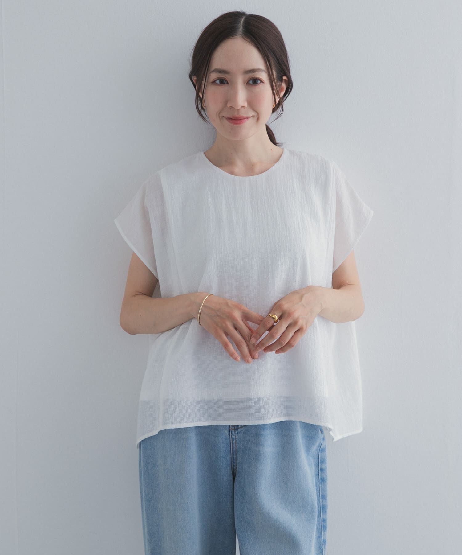 URBAN RESEARCH DOORS「レイヤードフレンチブラウス」|シャツ・ブラウス|
