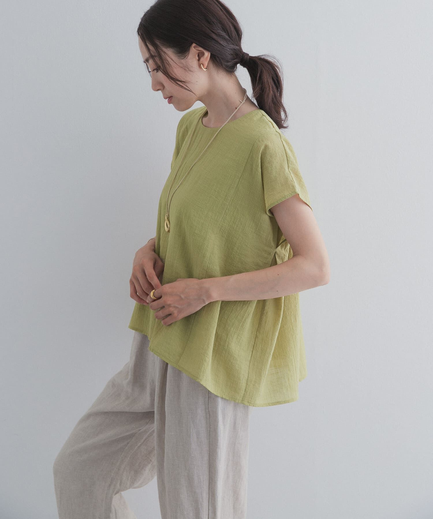 URBAN RESEARCH DOORS「レイヤードフレンチブラウス」|シャツ・ブラウス|