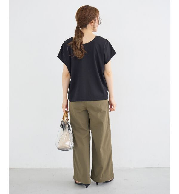  「フロントレースVネックカットソー」|Tシャツ・カットソー|