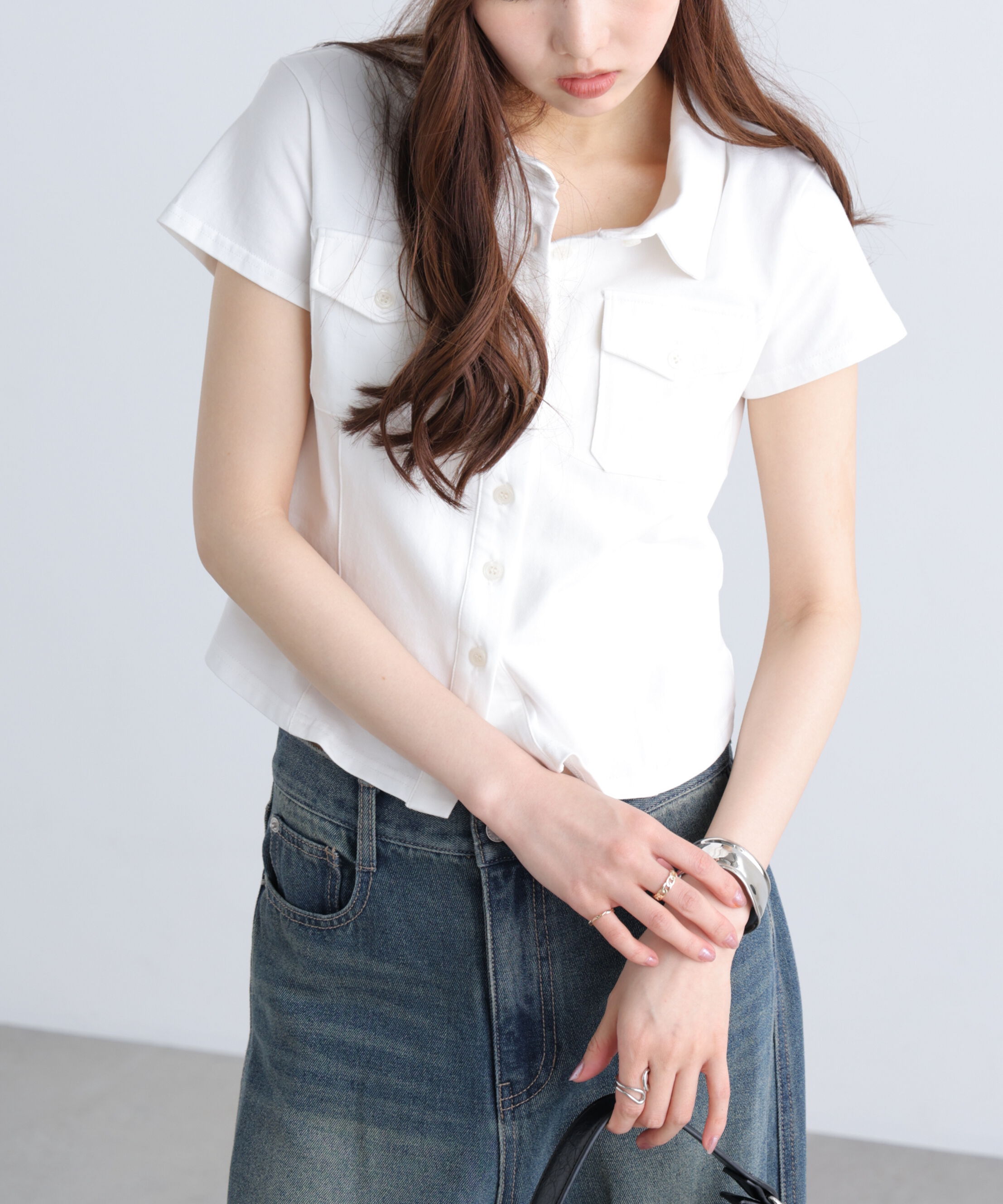  「コンパクトシャツカットソー」|Tシャツ・カットソー|