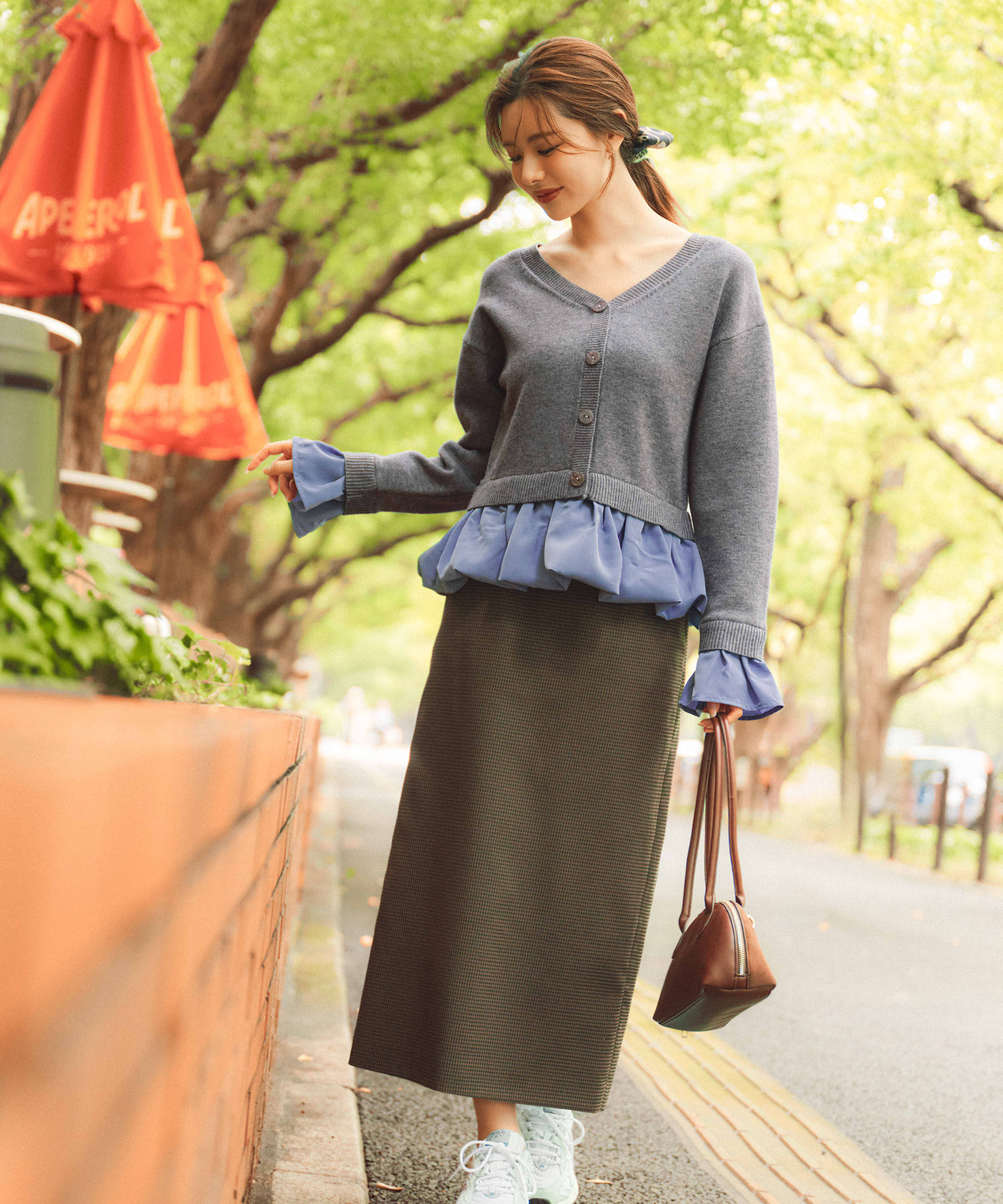 PROPORTION BODY DRESSING「ギンガムナロータイトスカート 25AW」|スカート|