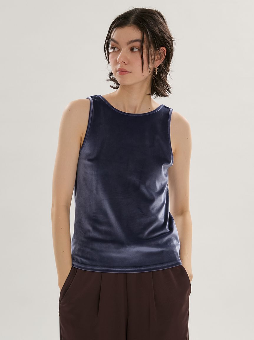 emmi atelier「2wayベロアタンクトップ」|タンクトップ|