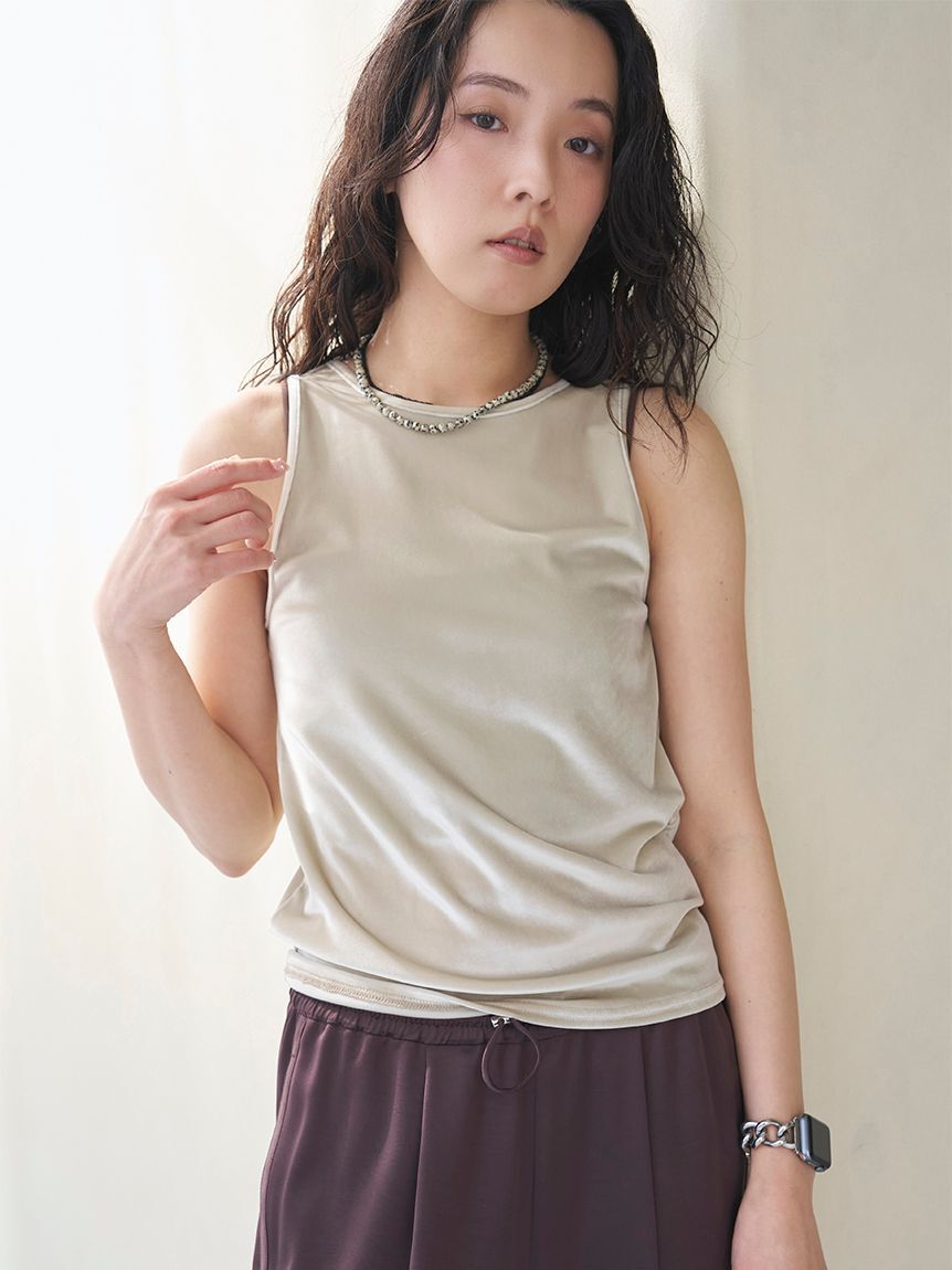 emmi atelier「2wayベロアタンクトップ」|タンクトップ|
