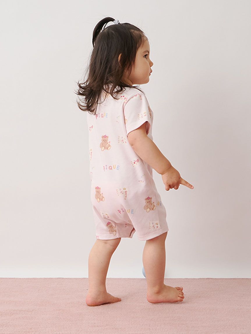 GELATO PIQUE KIDS & BABY「【BABY】ドローイングベア柄ロンパース」|ロンパース|