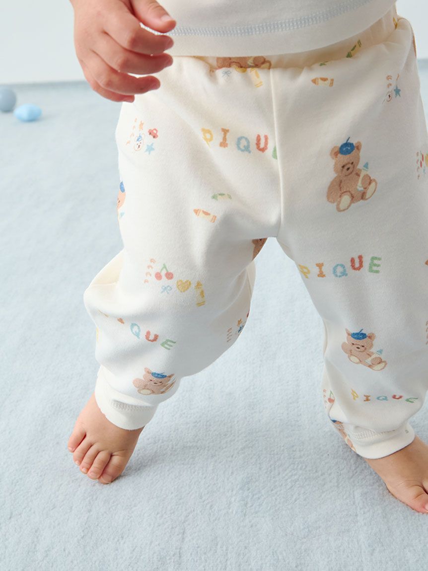 GELATO PIQUE KIDS & BABY「【BABY】ドローイングベア柄ロングパンツ」|その他ベビーウェア|