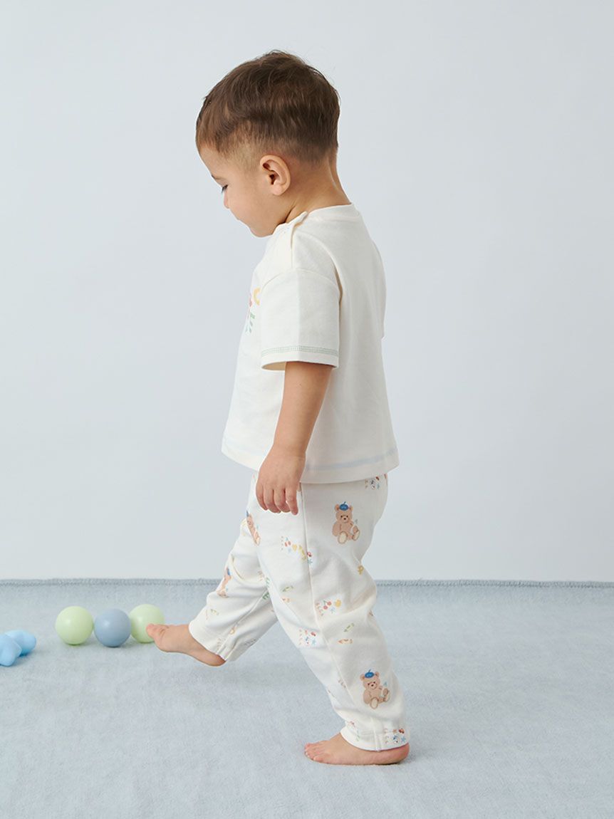 GELATO PIQUE KIDS & BABY「【BABY】ドローイングベアワンポイントTシャツ」|その他ベビーウェア|